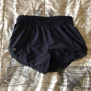 Navy Blue Lululemon Hotty Hot Shorts 2”